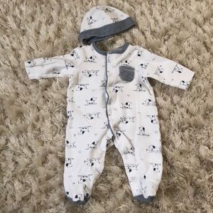 Little Me One Piece Footie - Size 3 months